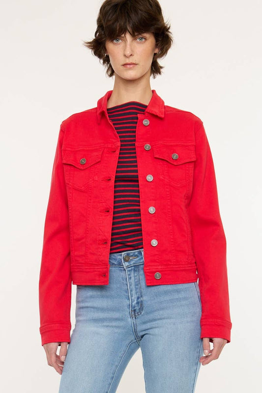 RED ZIG ZAG STICH JACKET