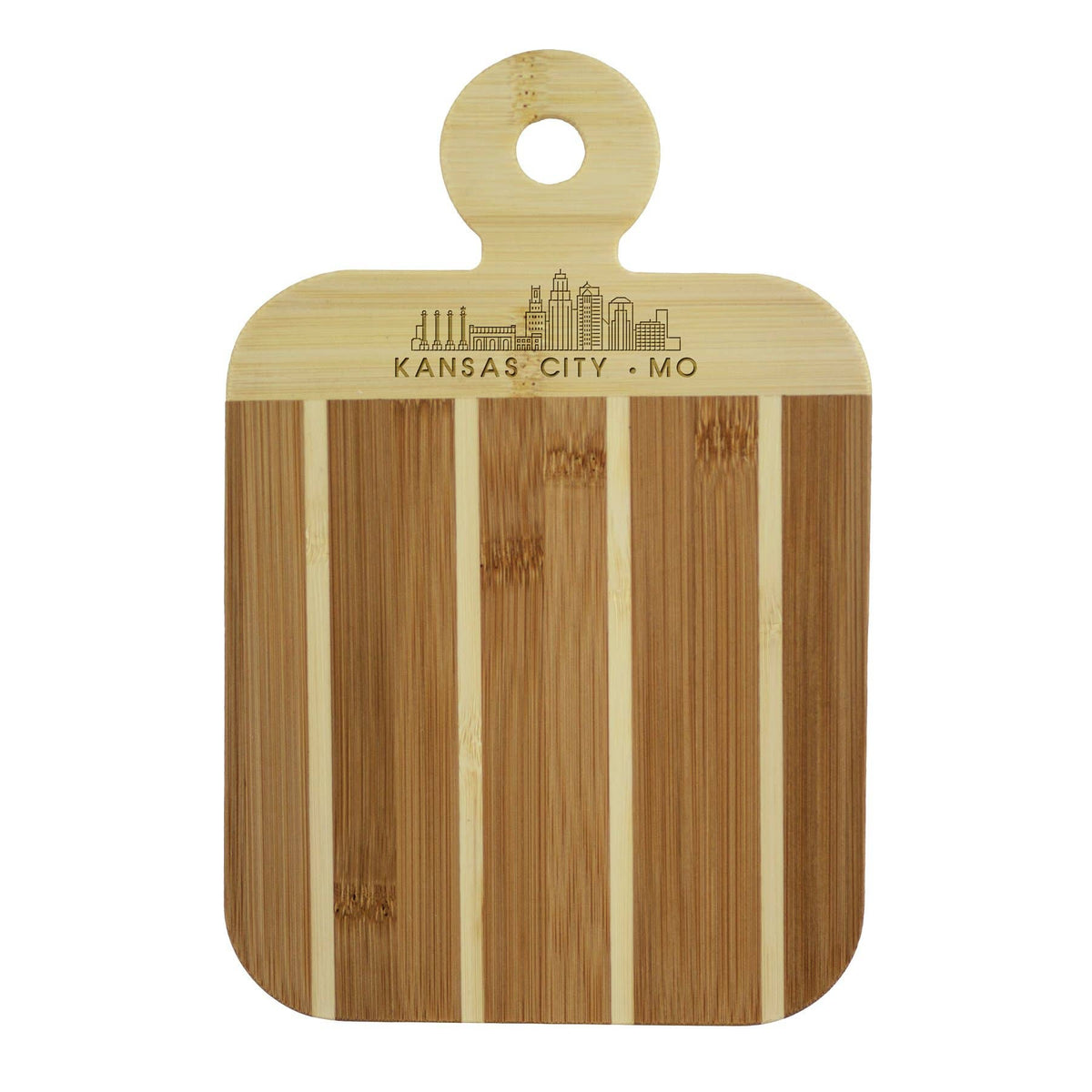Kansas City Skyline Charcuterie Serving Paddle, 9" x 6"