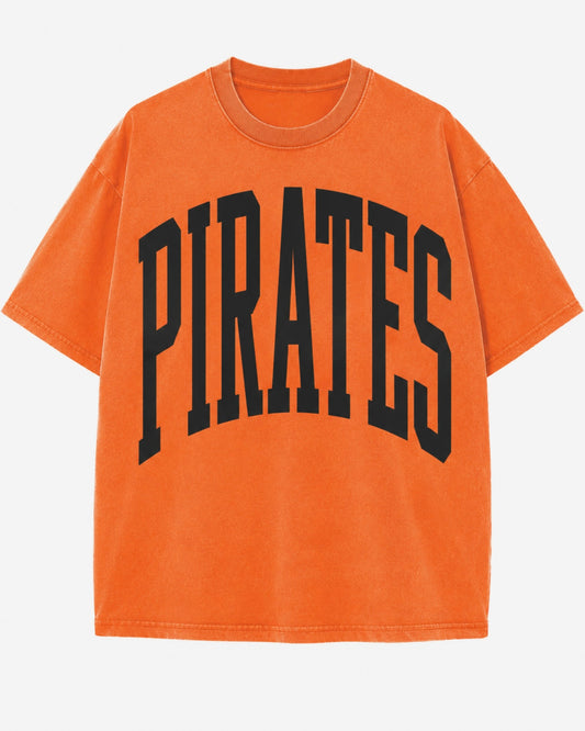 ***Pre-Order*** Orange Distressed Pirates Shirt
