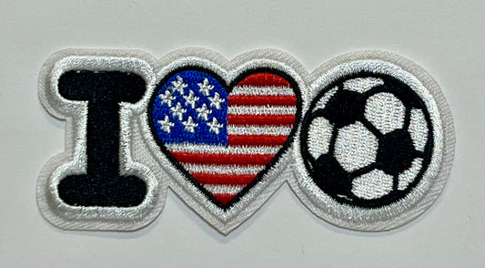 Love USA Soccer Iron-on Patch