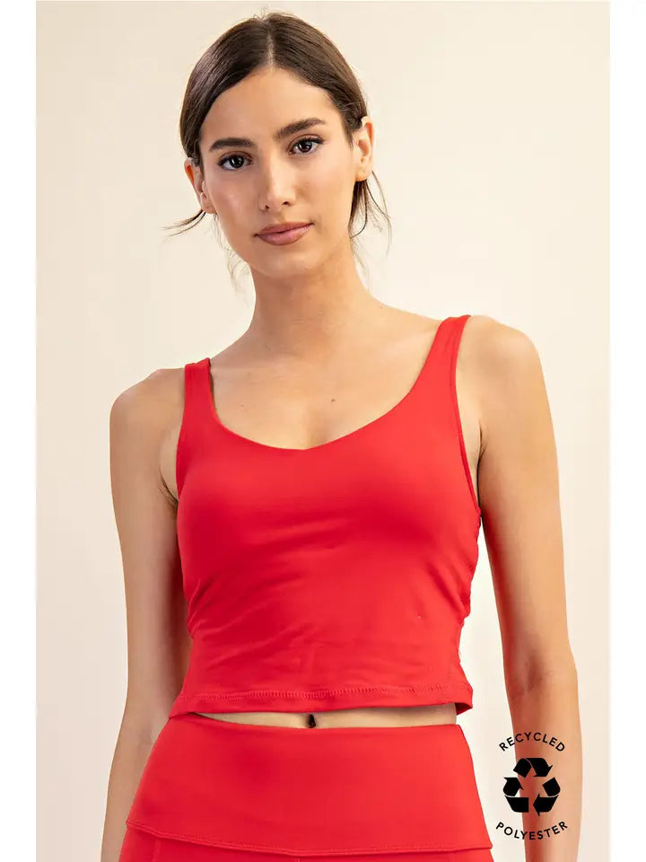 Rae Mode True Red Cropped Tank