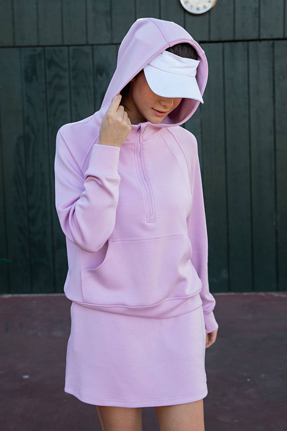 MODAL SCUBA QUARTER ZIP HODDIE JACKET