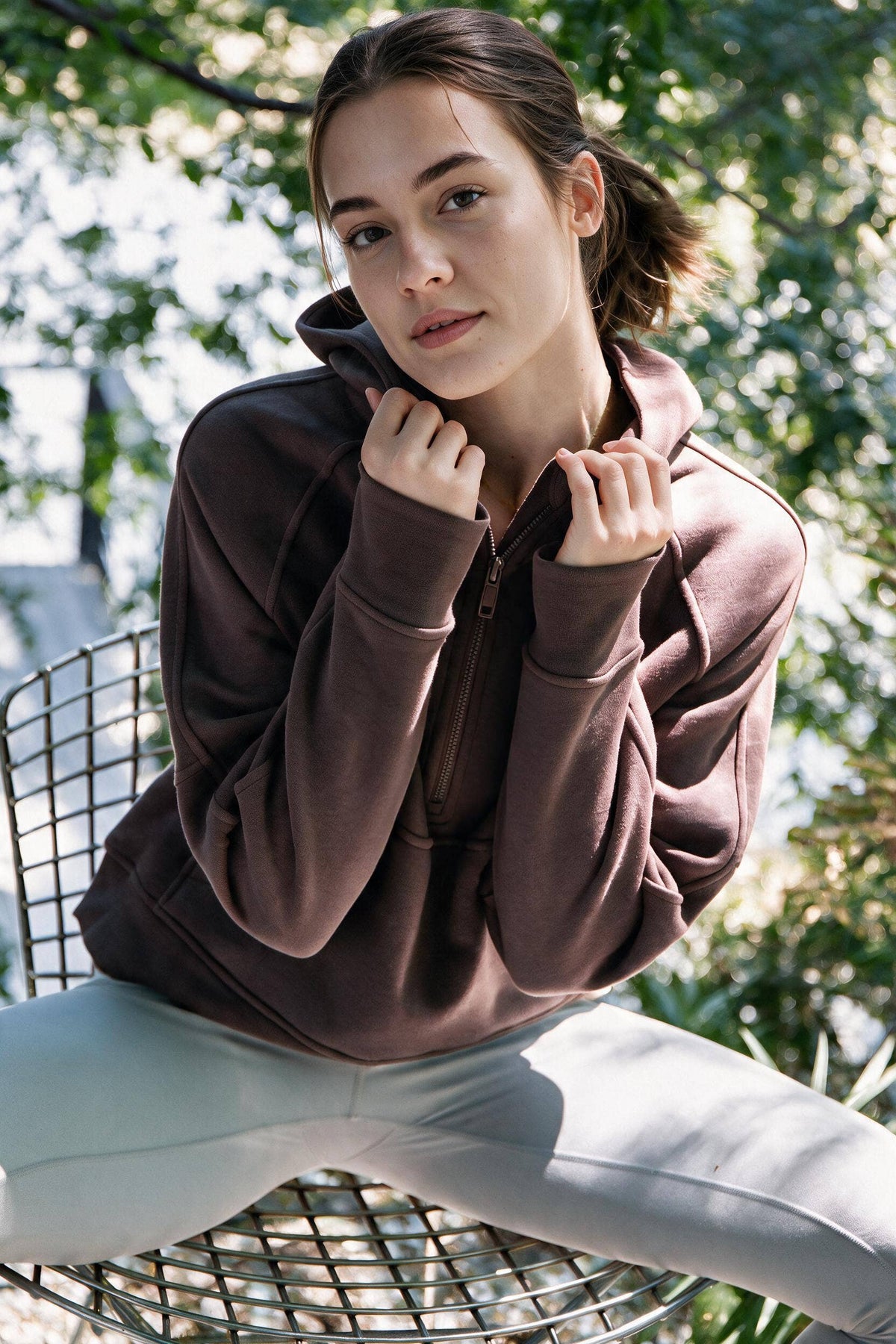 MODAL SCUBA QUARTER ZIP HODDIE JACKET