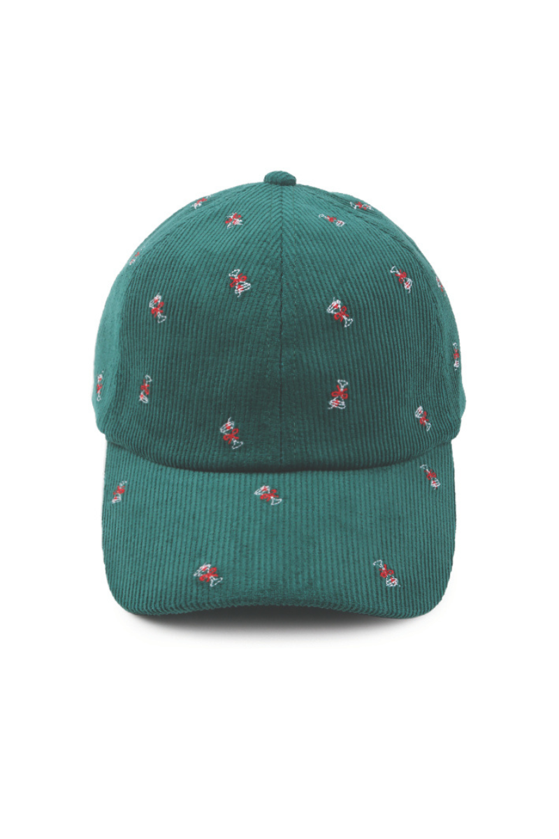 CHRISTMAS HOLIDAY MARTINI All Over Corduroy Baseball Cap