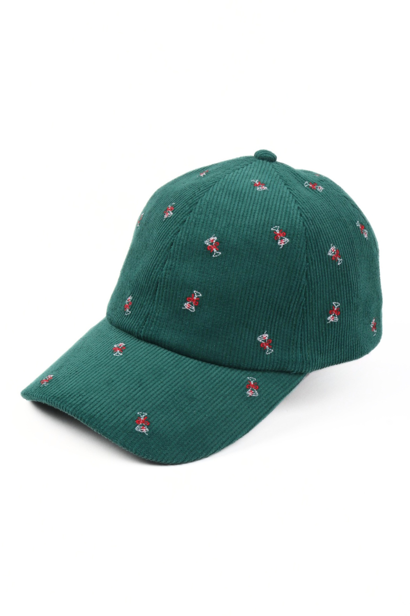 CHRISTMAS HOLIDAY MARTINI All Over Corduroy Baseball Cap