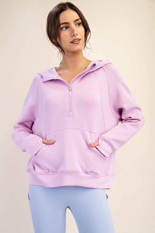MODAL SCUBA QUARTER ZIP HODDIE JACKET