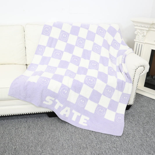 Large Kansas State Blanket, 100% Polyester Microfiber Blanket, Soft Sports Blanket, Football Blanket, Graduation Gift, State Blanket