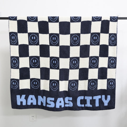 Large Kansas City Men’s Soccer Blanket, 100% Polyester Microfiber Blanket, Soft sports blanket, soccer blanket, Kansas City Baseball Bkanket