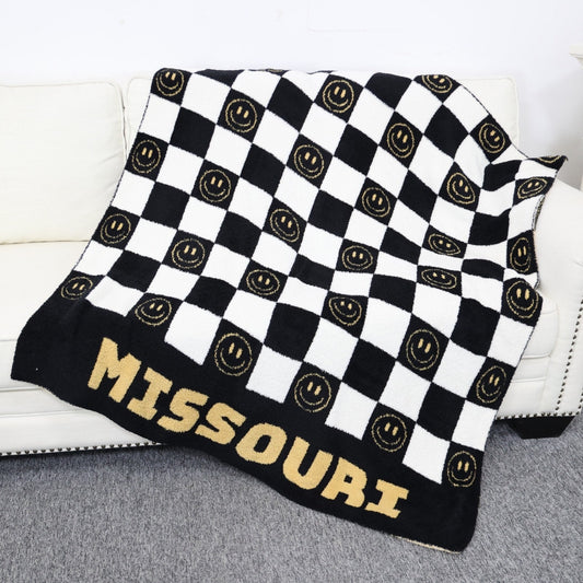 Large Missouri Blanket, 100% Polyester Microfiber Blanket, Soft Sports Blanket, Football Blanket, Graduation Gift, Tigers