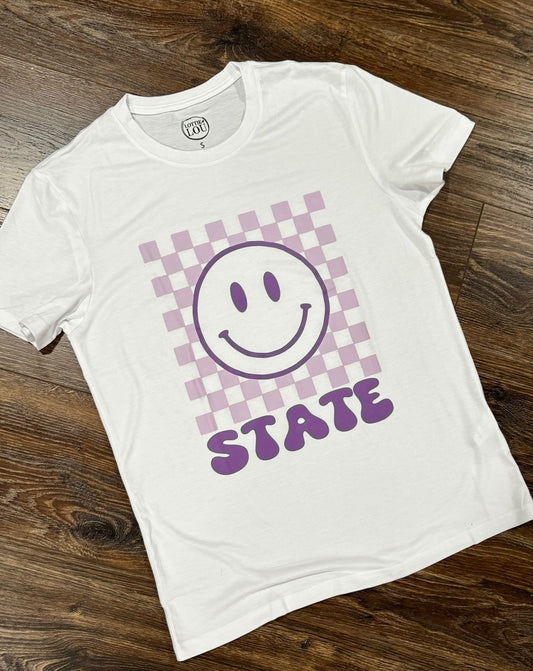 Kansas State Women’s Graphic T-Shirt, Smile T-Shirt, Kansas State Football T-Shirt, Graduation Gift 2024