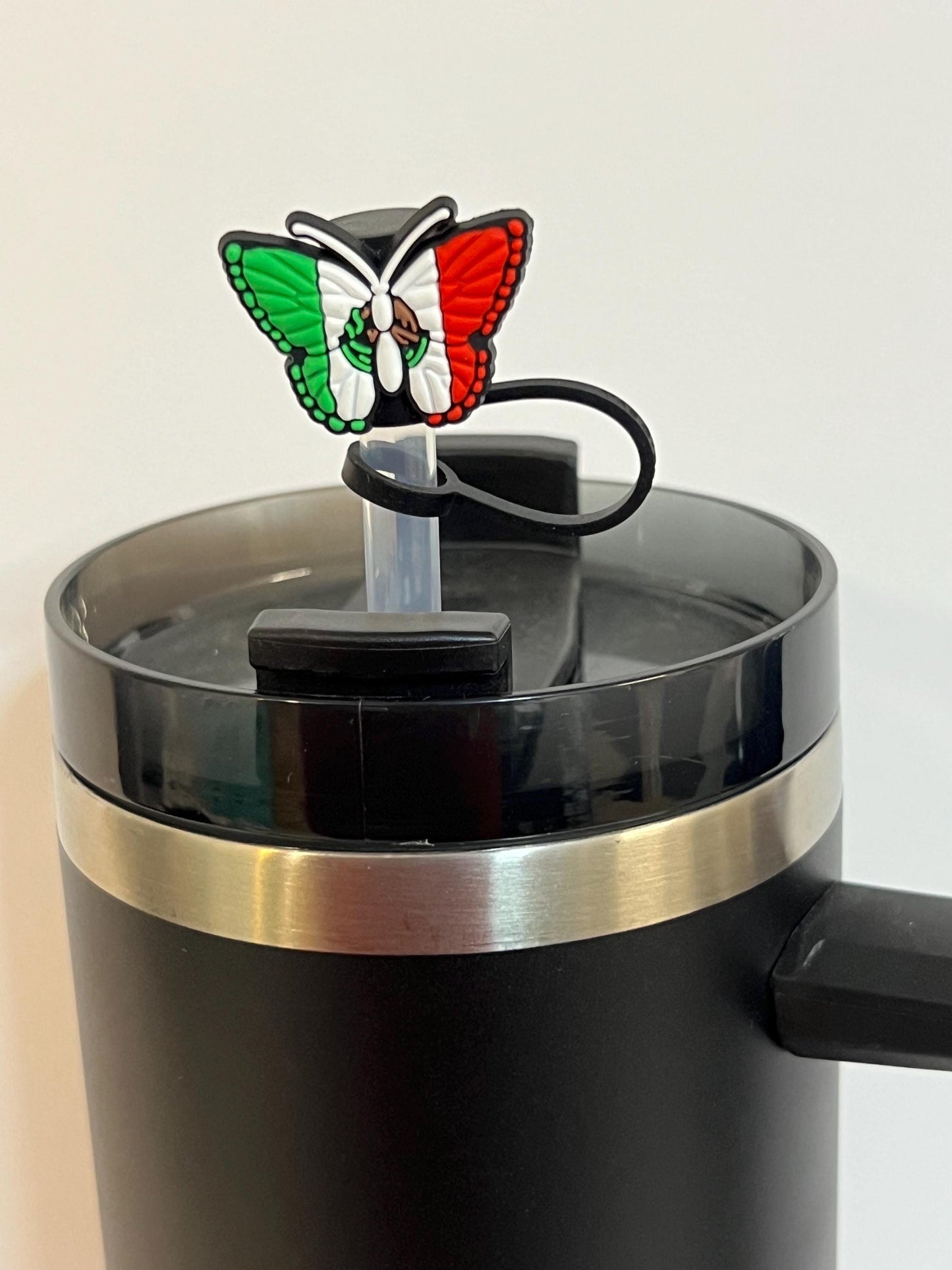 Mexican flag butterfly straw topper (10mm)