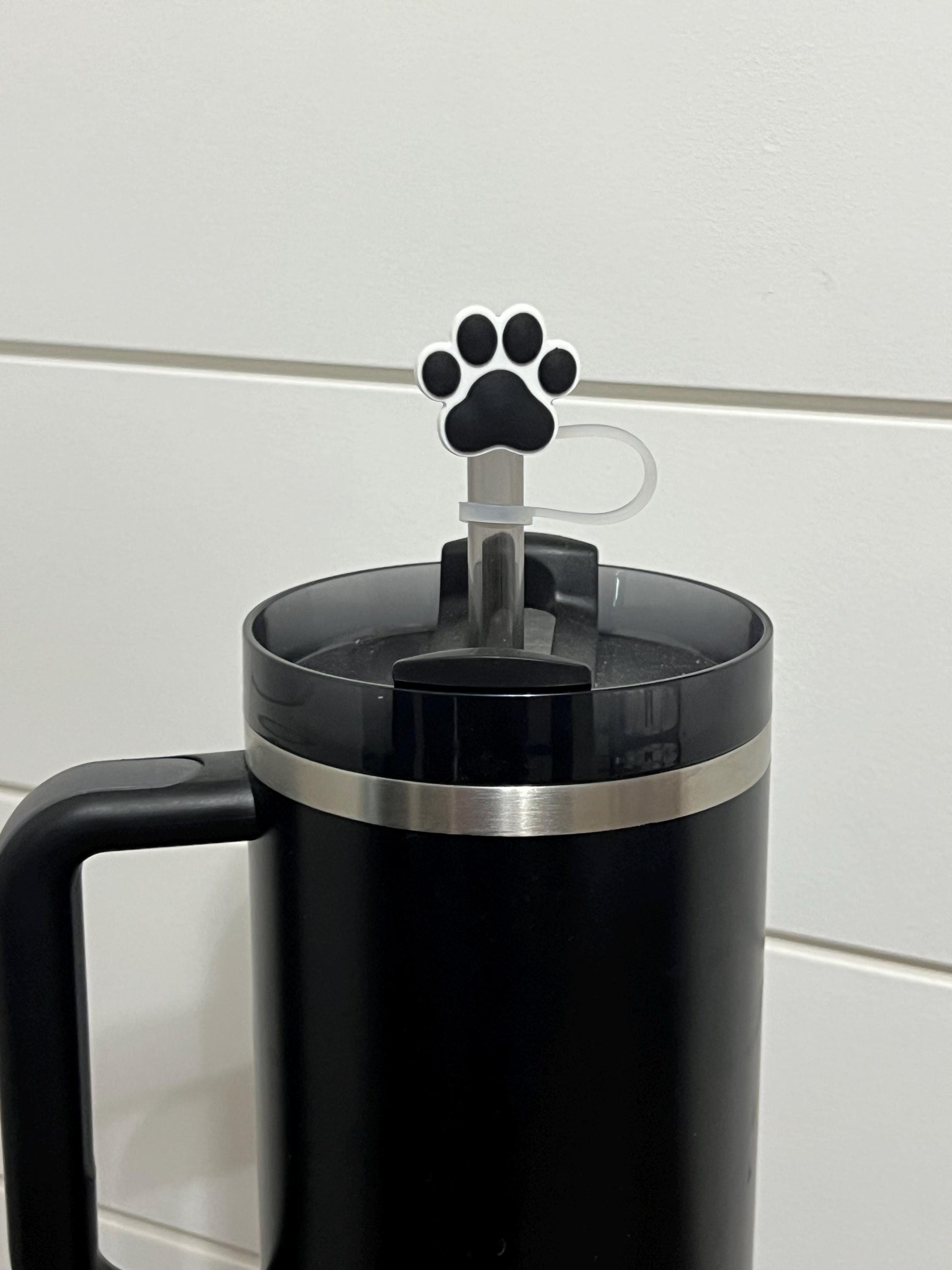 Paw print straw topper (10mm)