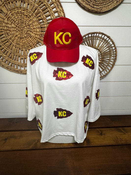 Kansas City Sequin Arrowhead T-Shirt