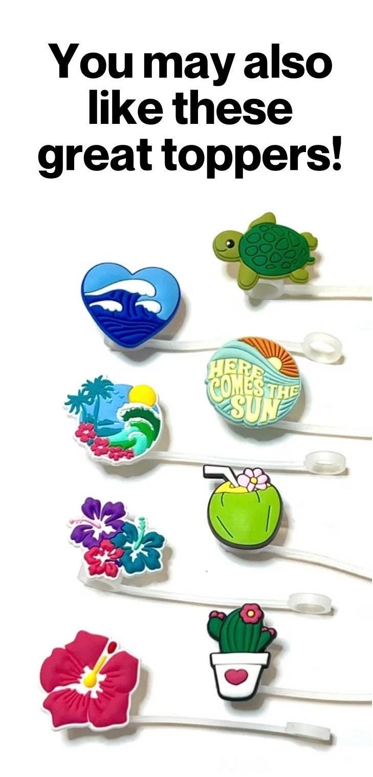 Tropical flower straw topper (10mm)