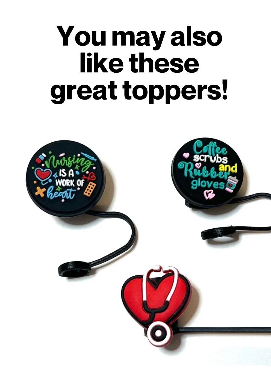 Medical heart #2 straw topper (10mm)