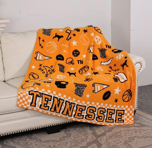 PRE-ORDER!!! New!! Tennessee Blanket, 100% Polyester Microfiber, Game Day Blanket