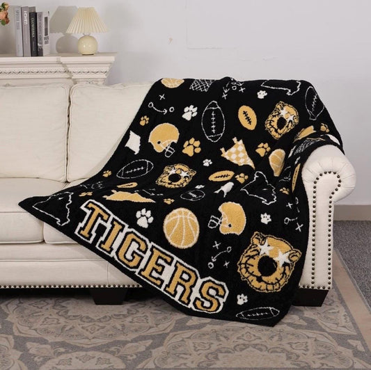PRE-ORDER!!! New!! Tigers Blanket, 100% Polyester Microfiber, Game Day Blanket