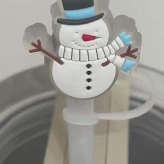 Snowman LED straw topper (10mm)